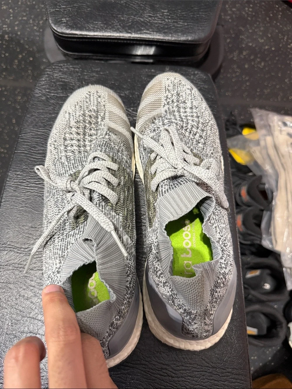 Adidas Knit Ultraboost Sneakers in Heather Gray